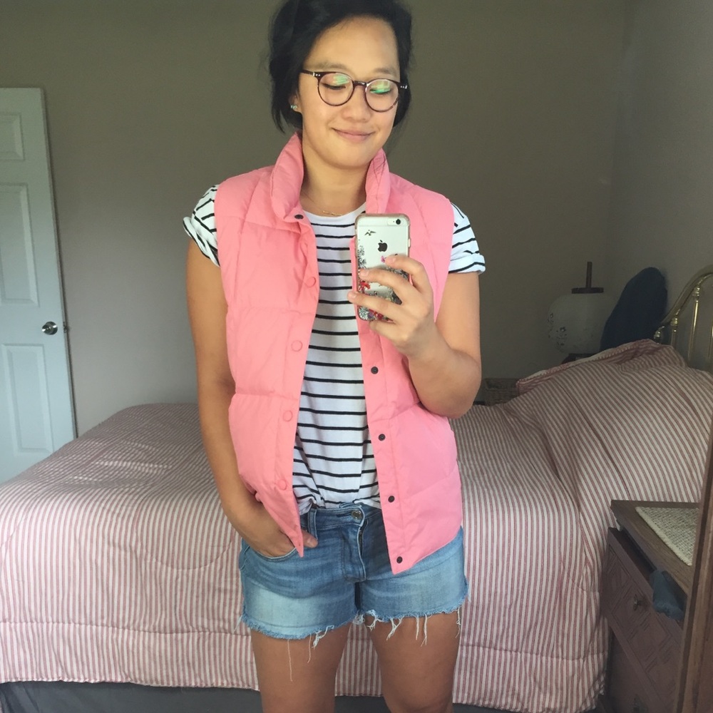 NWOT Women’s M Pink Puffer Vest